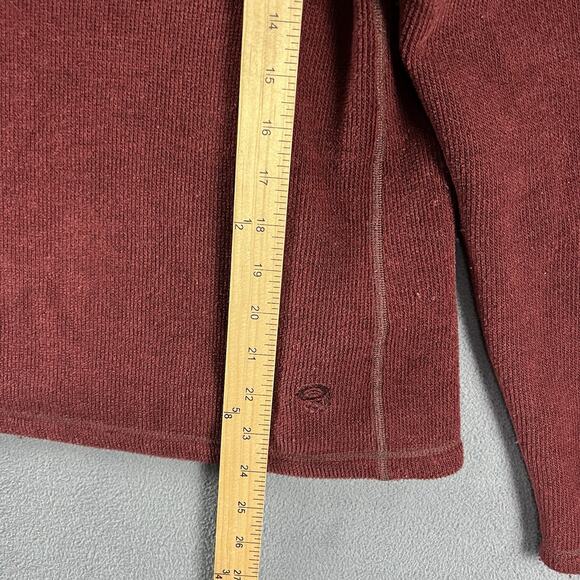 Mountain Hardwear Sweater Womens Medium Red Quarter 1/4 Zip Polartec Sweatshirt - Picture 5 of 5